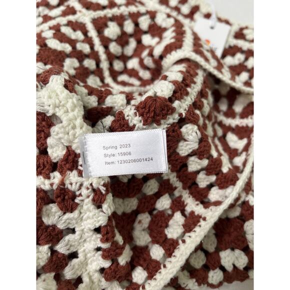 MARINE LAYER CELESTE CROCHET SQUARE RETRO 70S UNLINED
MINI DRESS Size S NWT - Picture 5 of 9